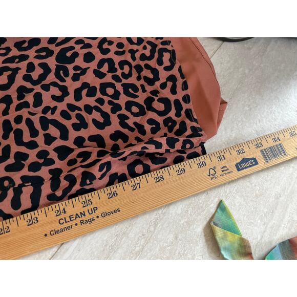 Lovers + Friends Jumpsuit Small Leopard Animal Print Wide Leg Sleeveless Orange - Picture 14 of 16